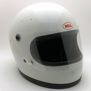 送料無料 BHVシールド付 BELL STAR II WHITE 57cm/ビンテージヘルメットベルスター2白オンロードフルフェイス族ヘル国産旧車會madmax60s70s