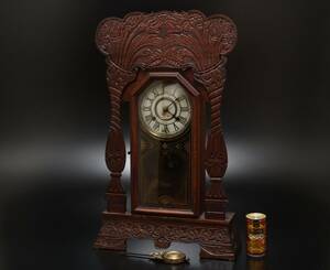 P New Haven Clock Co. U.S.A 振り子 置時計