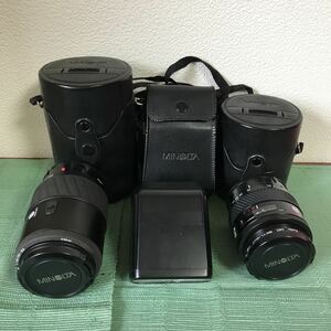 Z-125 MINOLTAカメラレンズ2点　MINOLTA PROGRAM 3200i (ジャンク品・動作未確認) 計3点まとめ レンズ数値等は画像を参考に