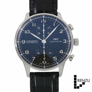 IWC ポルトギーゼ クロノグラフ IW371447 ブラック メンズ 中古 送料無料 腕時計