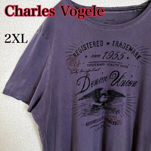 Charles Vogele 鳥 アニマルプリントTシャツ古着