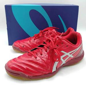 【中古】アシックス CALCETTO WD 8 カルチェット 25.5cm レッド 1113A011-600 メンズ asics フットサルシューズ