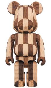 新品未開封 BE@RBRICK カリモク fragmentdesign 400％ ベアブリック Fujiwara Haroshi 藤原ハロシ carved wooden LONGITUDINAL CHESS 