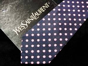 ★☆*:.*:K1864美品 【YSL】サンローラン【花】ネクタイ