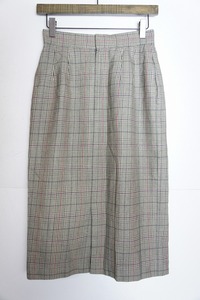 正規 miss chloe ミス クロエ ウール チェック ミディアム スカート 41604 茶 サイズ40 本物 825N