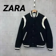 ZARA ザラ ブルゾン ブラック モノトーン コーデュロイ ボタン