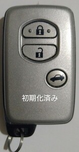 初期化済トヨタ純正スマートキー3ボタン　マークX クラウンマジェスタ等 基盤番271451−0310 新品電池サービス⑦