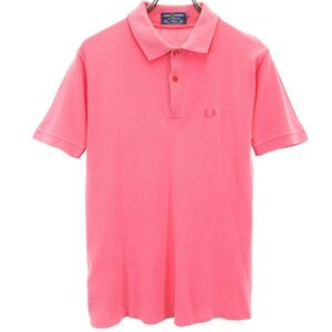 フレッドペリー 90s オールド 半袖 ポロシャツ 38 ピンク系 FRED PERRY 鹿の子 メンズ