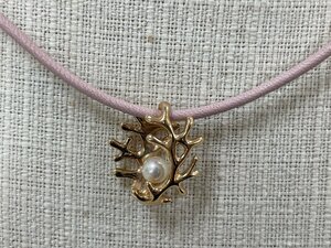 ミキモト MIKIMOTO 110周年記念チャリティーパールペンダントネックレス K18PG K18ピンクゴールド 【中古】 【リング】