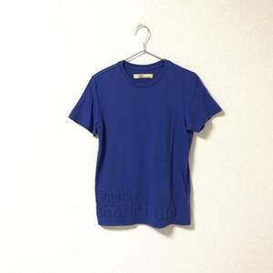 ★JOHN GALLIANO ジョンガリアーノ★半袖 立体ロゴ 半袖 Tシャツ 青 ブルー size 12Y コットン