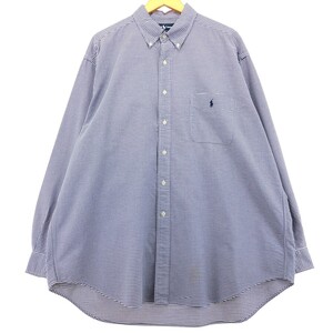 古着 ラルフローレン Ralph Lauren BIG SHIRT 長袖 ボタンダウンチェックシャツ メンズXL相当 /eaa488582