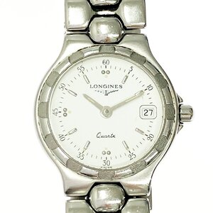 【1円スタート】LONGINES ロンジン L1.114.4 コンクエスト SS ホワイト文字盤 クオーツ レディース腕時計 ジャンク 349804