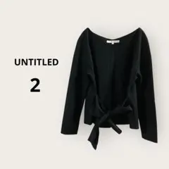 UNTITLED ブラック カットソー リボン 上品 長袖 きれいめコーデ 2