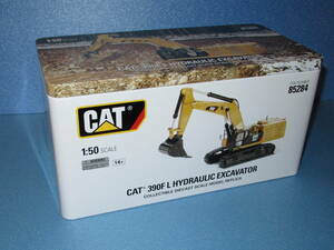 送料無料★CAT キャタピラー 建機ミニチュア 大型油圧ショベル HYDRAULIC EXCAVATOR【 390F L 】1/50 ☆★即決！オペレーター付 金属缶箱入