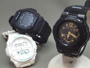 CASIO/カシオ Baby-G BGA-113B/BAX-100/BG-5600BK レディース腕時計 3点セット 【W49y2】