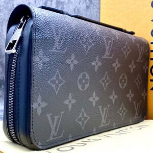 【未使用/定価18万】 ルイヴィトン LOUIS VUITTON ジッピーXL モノグラム エクリプス M61698 メンズ ビジネス セカンドバッグ クラッチ