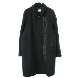 BURBERRY バーバリー Camden Logo Wool Cashmere Jacquard Coat コート 8025724 ブラック 52 IT6XCR0JCNPW