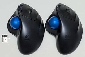 【ジャンク】ロジクール ワイヤレスマウス トラックボール M570 2台(レシーバー１個) | Logicool Wireless Trackball M570