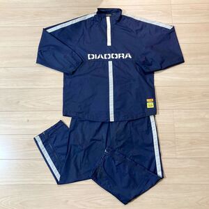 DIADORA ディアドラ ピステ ヤッケ ウィンドブレーカー 上下セット セットアップ Mサイズ ネイビー サッカー フットサル