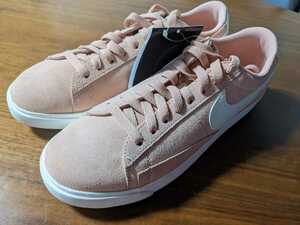 新品未使用 NIKE BLAZER LOW 24.5cm ナイキ ブレイザー ウィメンズ ローカット スニーカー サーモンピンク 春色 スウェード 天然皮 