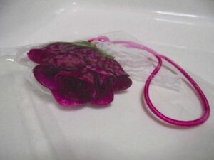 ハンドメイド レース 薔薇バラローズ ヘアゴム