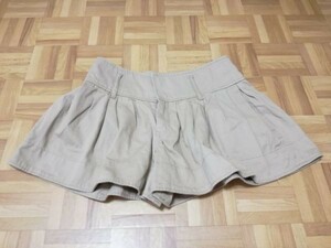 Y2964★JILL STUART★チノ素材フレアショートパンツ★ベージュ★0　