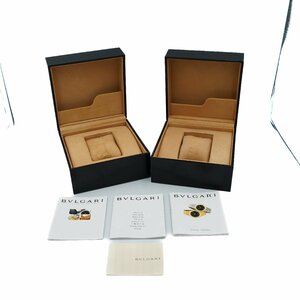 1円 BVLGARI CASE ブルガリ ケース ２点セット 腕時計用 ボックス 空箱 BOX 付属品 ウォッチケース 冊子 内箱 外箱 黒 0646820240917