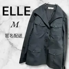 249【ELLE 】ミリタリージャケット テーラードジャケット Mサイズ