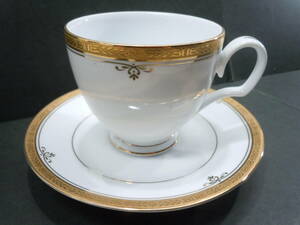 ノリタケ ファインポーセン◆バッキンガムゴールド/カップ＆ソーサー・4346L/Noritake/金彩