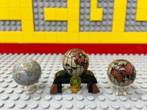 ☆地球儀☆ レゴ　ミニフィグ用小物　3点セット　( LEGO 道具 地図 パイレーツ・オブカリビアン