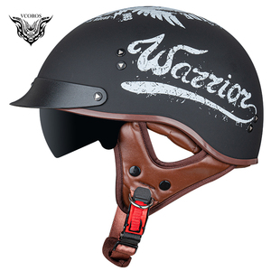 人気 ハーフヘルメット 内蔵ゴーグル　半帽ヘルメット バイクヘルメット 半キャップ ヘルメットVF02 男女兼用 C サイズ：L