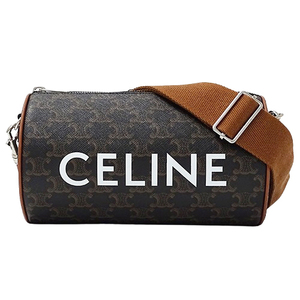 セリーヌ CELINE バッグ レディース ブランド ショルダーバッグ トリオンフ シリンダーバッグ ブラック ブラウン ロゴ 筒型 コンパクト