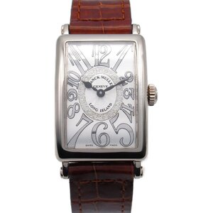 フランクミュラー ロングアイランド ブランドオフ FRANCK MULLER K18WG（ホワイトゴールド） 腕時計 WG/革 中古