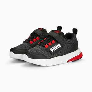 PUMA プーマ 18.0cm キッズ スニーカー エボルブ ストリート AC+PS 389138 PUMA Black-PUMA White-PUMA Red [管理:1400001499]