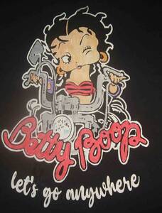 BETTY BOOP ベティちゃんとバイク　未使用Tシャツ　黒　M.L.2L.3Lの4サイズからお選びください