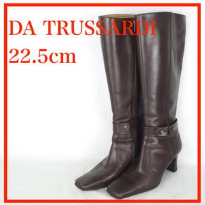 EB6005*DA TRUSSARDI*ダ・トラサルディ*レディースロングブーツ*22.5cm*茶