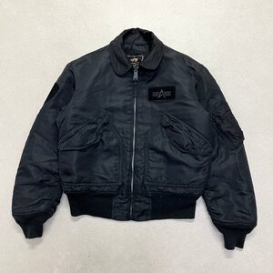 ●ALPHA INDUSTRIES アルファインダストリーズ フライト ジャケット アウター ブルゾン MA-1 中綿 ブラック サイズS メンズ 0.81kg●