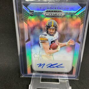 2019 Panini Prizm Draft Silver Prizm Autographs T.J. Hockenson 直筆サインカード 