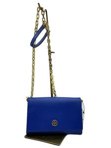 TORY BURCH◆ショルダーバッグ/レザー/BLU