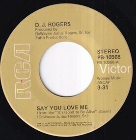 D. J. Rogers - Say You Love Me / (It