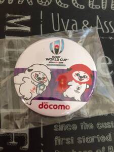 * ラスト * 希少品 非売品 ラグビーワールドカップ RWC2019 缶バッジ 缶バッチ レンジー 企業物 docomo run *