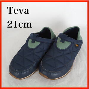 OK0254*Teva*テバ*ジュニア*サンダル*スリッポン21cm*ネイビー