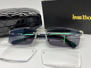 ■超綺麗【less than human レスザンヒューマン アイウェア 眼鏡 メガネ 55□17-136 2001:A 1010 専用ケース付き】SH-17021