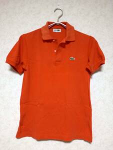 【美品】Chemise Lacoste 半袖ポロシャツ 3 検 ラコステ 501 オレンジ系