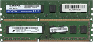 【DDR3 8GBx2枚 合計16GB デスクPC用】＜動作確認済＞ADATA / Micron 低電圧 1.35V DDR3L-1600 (PC3L-12800U)【中古】H188