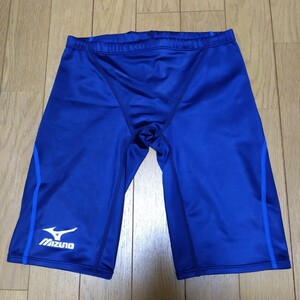 マイティライン3 Lサイズ 光沢 ネイビー N2JB4021 競パン ハーフスパッツ FINA承認 競泳水着 MIZUNO ミズノMightyLine つるすべ伸縮生地