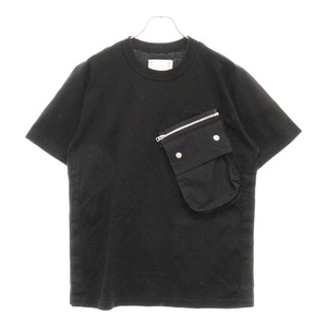 Sacai サカイ 21SS Detachable Pocket Tee デタッチャブル ポケット 半袖Tシャツ ブラック 21-02599M