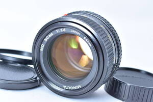 ★ほぼ新品★MINOLTA ミノルタ NEW MD 50mm F1.4★単焦点レンズ 銘玉★透き通る美しい光学系★専門店 動作確認済み★レンズフィルター付