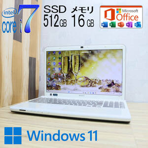 ★超美品 最上級4コアi7！新品SSD512GB メモリ16GB★VPCCB29FJ Core i7-2630QM Webカメラ Win11 MS Office2019 Home&Business★P70838