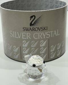 超可愛い ★スワロフスキー Swarovski 1988年 廃盤品 置物 鳥 スズメ 置物 ケース付き ZM657